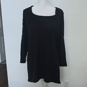 Elegant Black Women's Tunic Top